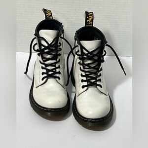 Dr. Martens White and Black Combat Boots size 2